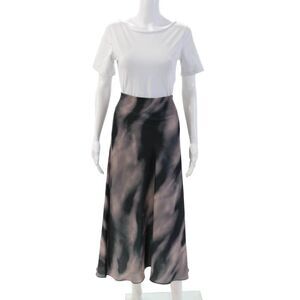 Hailey Women A-Line Maxi Skirt Black 100% Polyester Size XL